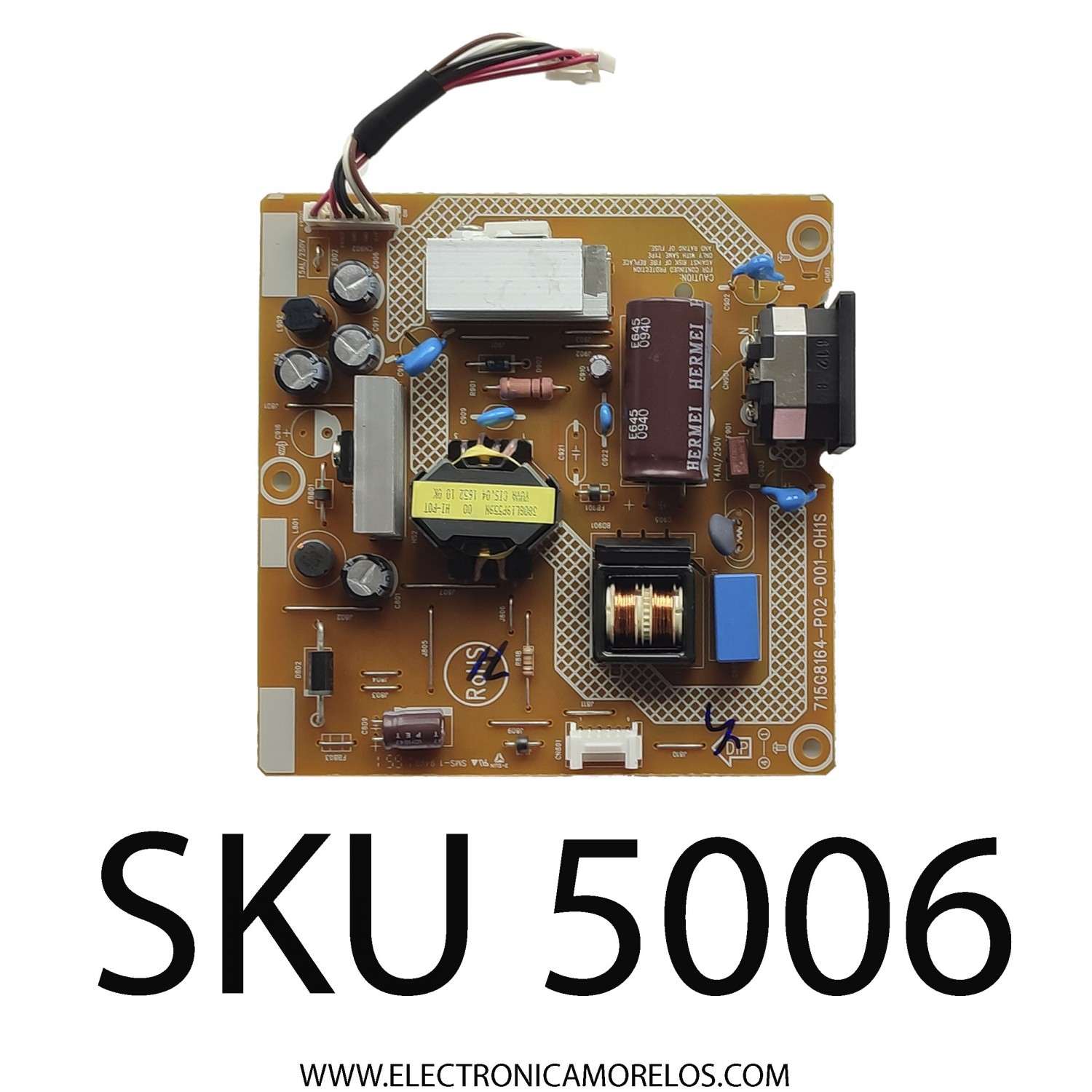 FUENTE DE PODER PARA MONITOR DELL / NUMERO DE PARTE PLPCFE381EQD1 / 715G8164-P02-001-0H1S / (F)PLPCFE381EQD1 / PANEL LTM238HL05 / MODELO P2414HC	